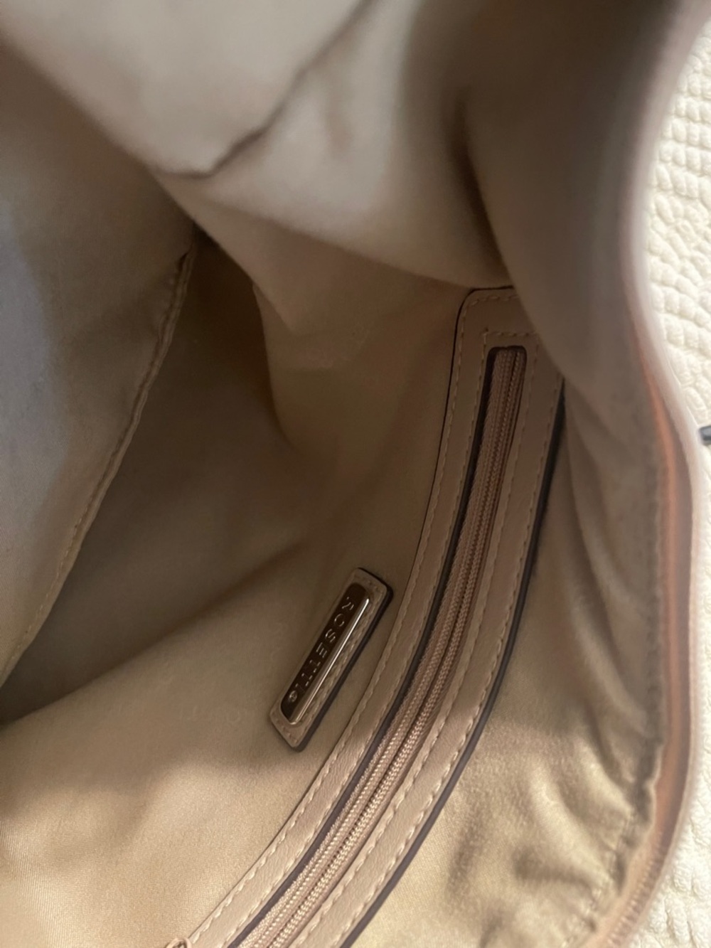 Rosetti Taupe Shoulder Bag with Front Zip Pocket - Picture 5 of 8
